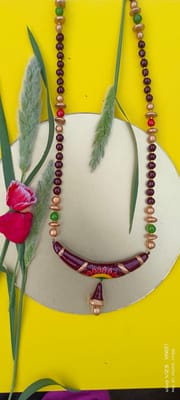 Handcrafted Terracotta Necklace (Floral Collection)