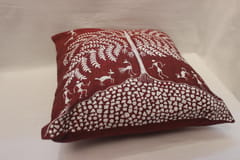 Handprinted Warli Cushion Cover