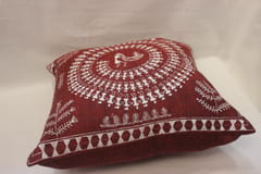 Spiral Warli Design Cushion Cover