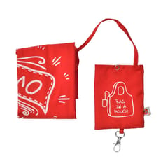 Reusable Snd Foldable Grocery  Shopping Bag (Red/Pink) Pack Of 2
