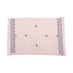 Set of 4 Jute Rectangular Table Placemat  With Black Colour Chikankari Embroidery