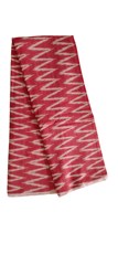 Red And White Ikkat Fabric-02