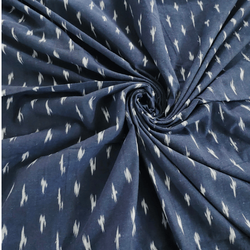 Blue Ikkat Fabric- 04