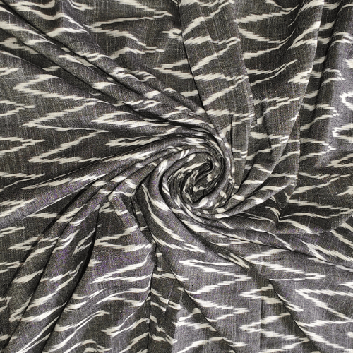 Grey Ikkat Fabric-09