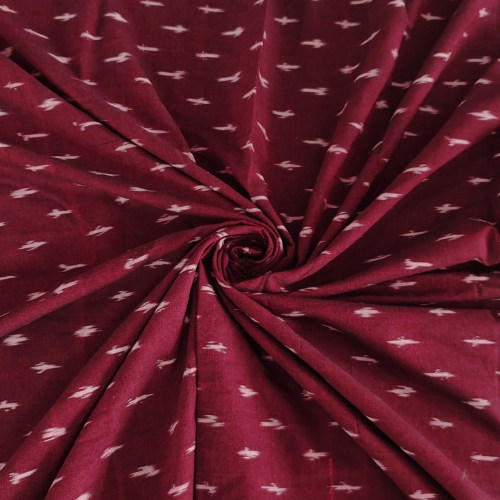 Maroon Ikkat Fabric