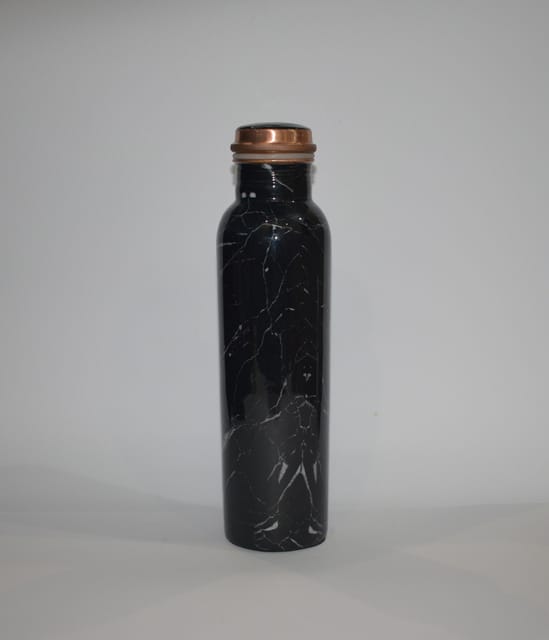 Black Enamel Finish Copper Water Bottle