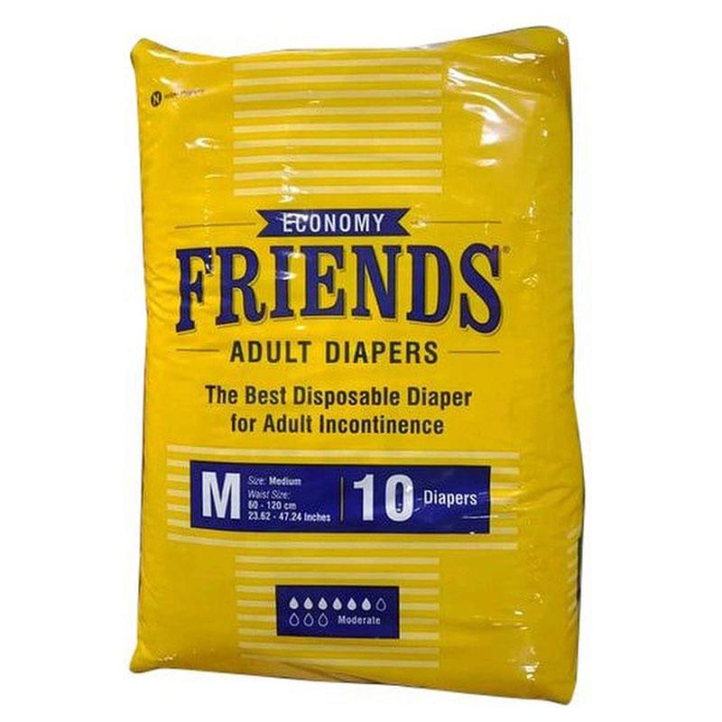 Friends Economy Adult Diapers M : 10 Units