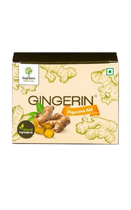 Supreem Super Foods  Gingerin® - Digestive Aid (Ginger extract) – 15's Pack - Pack of 2
