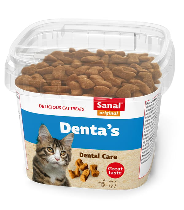 Sanal Denta's in Cup Crunchy Treats for Cats 75g