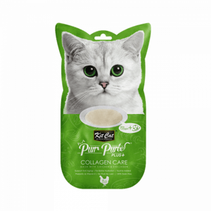 Kit Cat Puree Plus+ Chicken & Collagen Care 4x15g Sachets