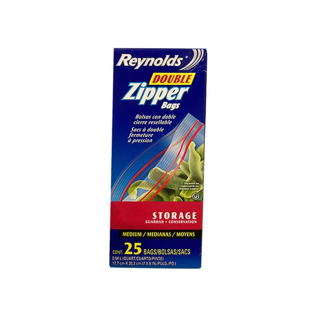 Reynolds Zipper Storage Bag 25s