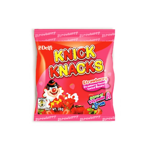 Knick Knacks Coated Biscuits Strawberry 21g