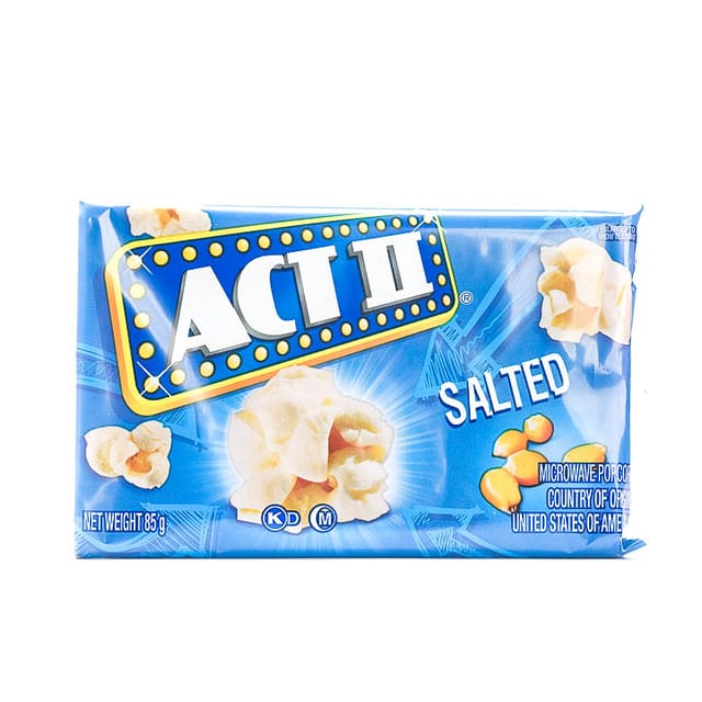 Act II salted Popcorn Tray 85g