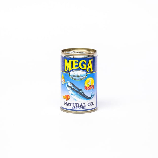 Mega Sardines Natural Oil 155g
