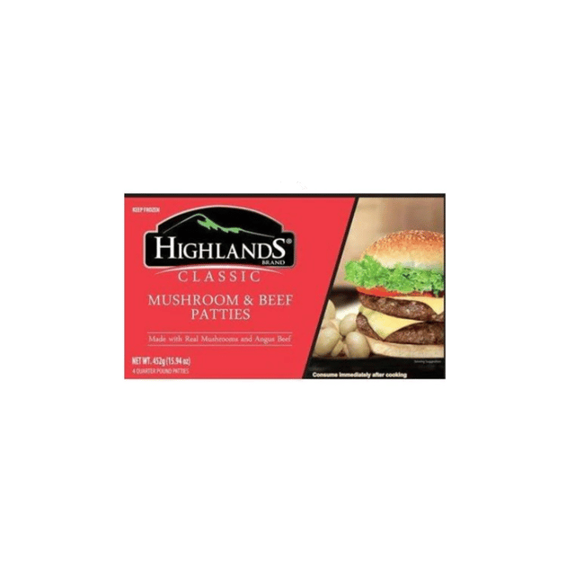 Highlands Classic Mushroom & Beef Patties 452g