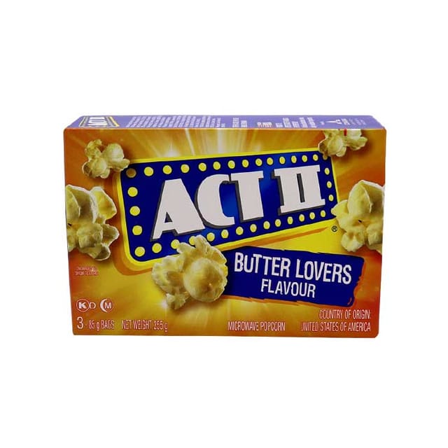Act II Butter Lovers Flavour Microwave Popcorn 85g