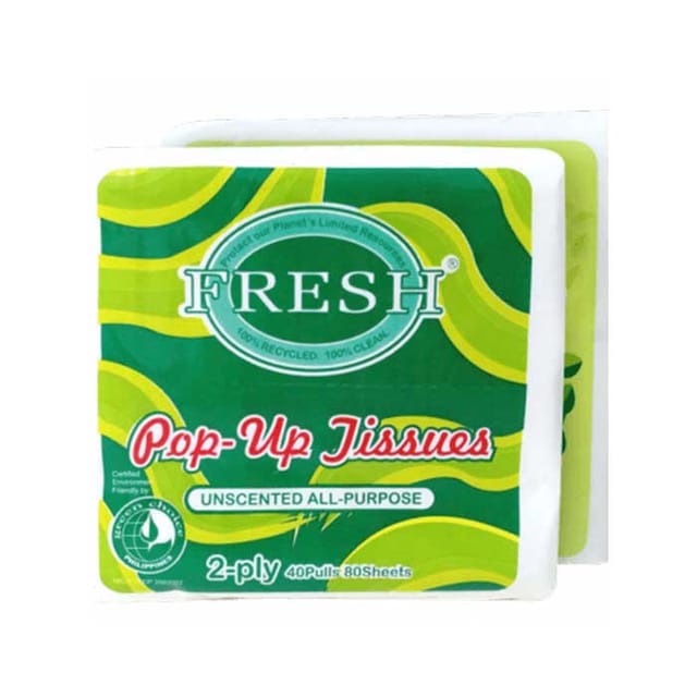 Fresh Pop Up Tissue 2 Ply 80 Sheets