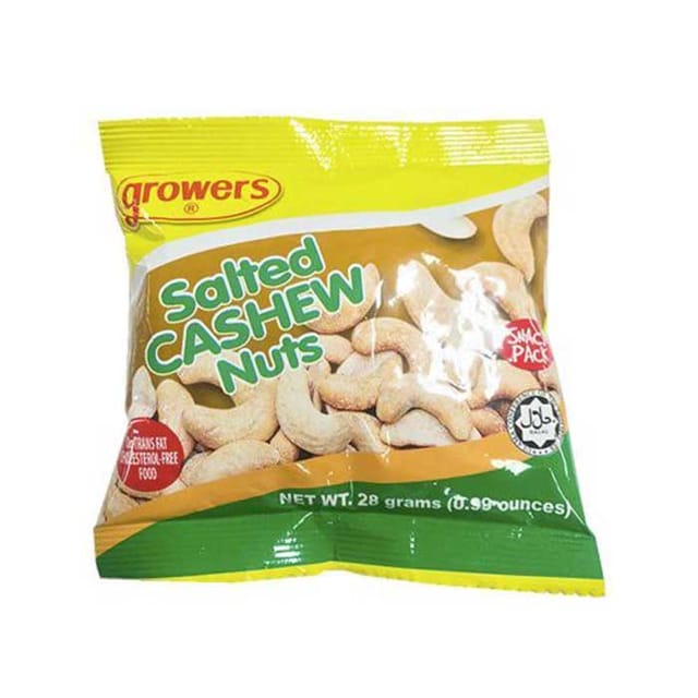 Growers Cashew salted Nuts 28g
