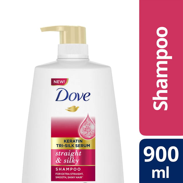 Dove Shampoo Straight & Silky 900ml