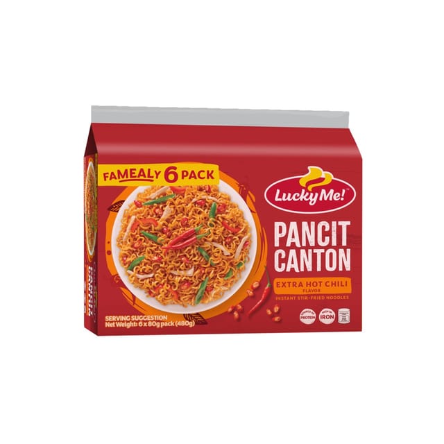 Lucky Me! Canton Hot Chili 6X80g