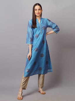 Straight Kurta With Trouser Front