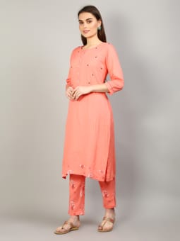 Solid Kurta With Trouser Closer One