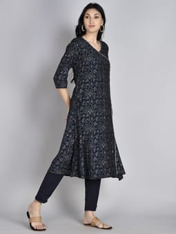 A-line Kurta With Trouser Closer Two