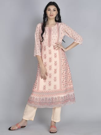 Floral Printed Kurta With Trouser