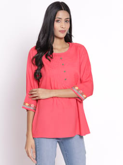 A-line Solid Tunic Front