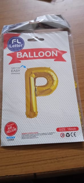 foil letter ballon (P) golden