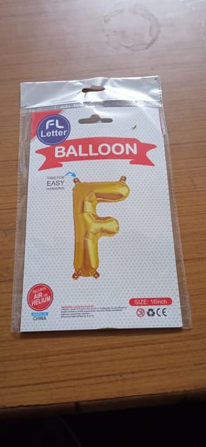 foil letter ballon (F) golden