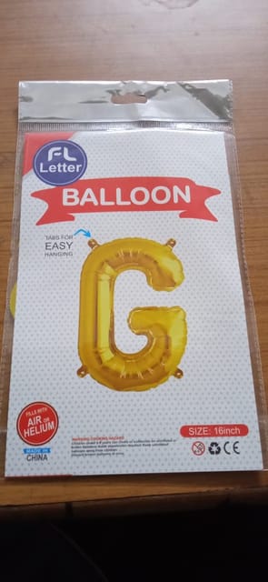 foil letter balloon (G) golden