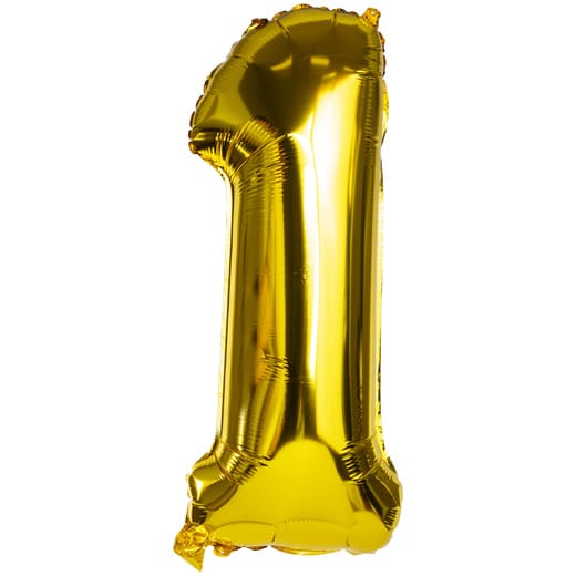 foil number balloon (1) golden