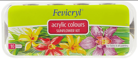 fevicyrl acrylic colours 10 shades sunflower kit