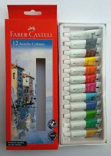 faber castell acrylic colours 12 shades 9 ml