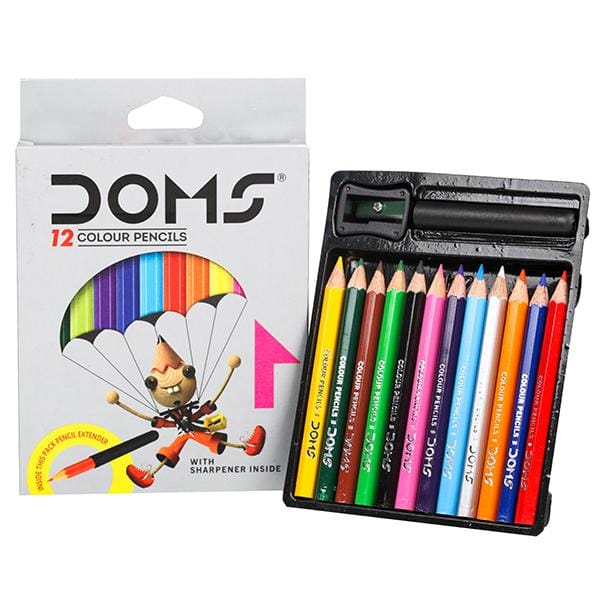 doms colour pencil 12 shades