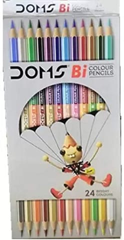 doms bi-colour pencil colours 24 shades