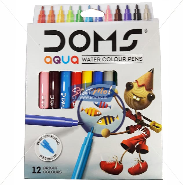 Doms aqua water colour pens 12 shades