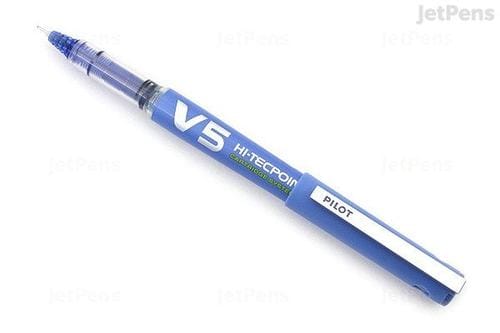 pilot V5 blue pen