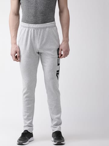 Alcis Men Grey Melange Solid Slim Fit Track Pants - Quick-Dry