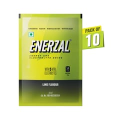 Enerzal Energy Drink Powder Lime 100 GM (Pack of 10)