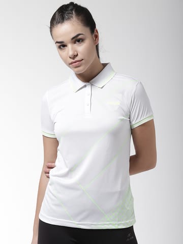 Alcis Women Solid Polo Collar T-shirt
